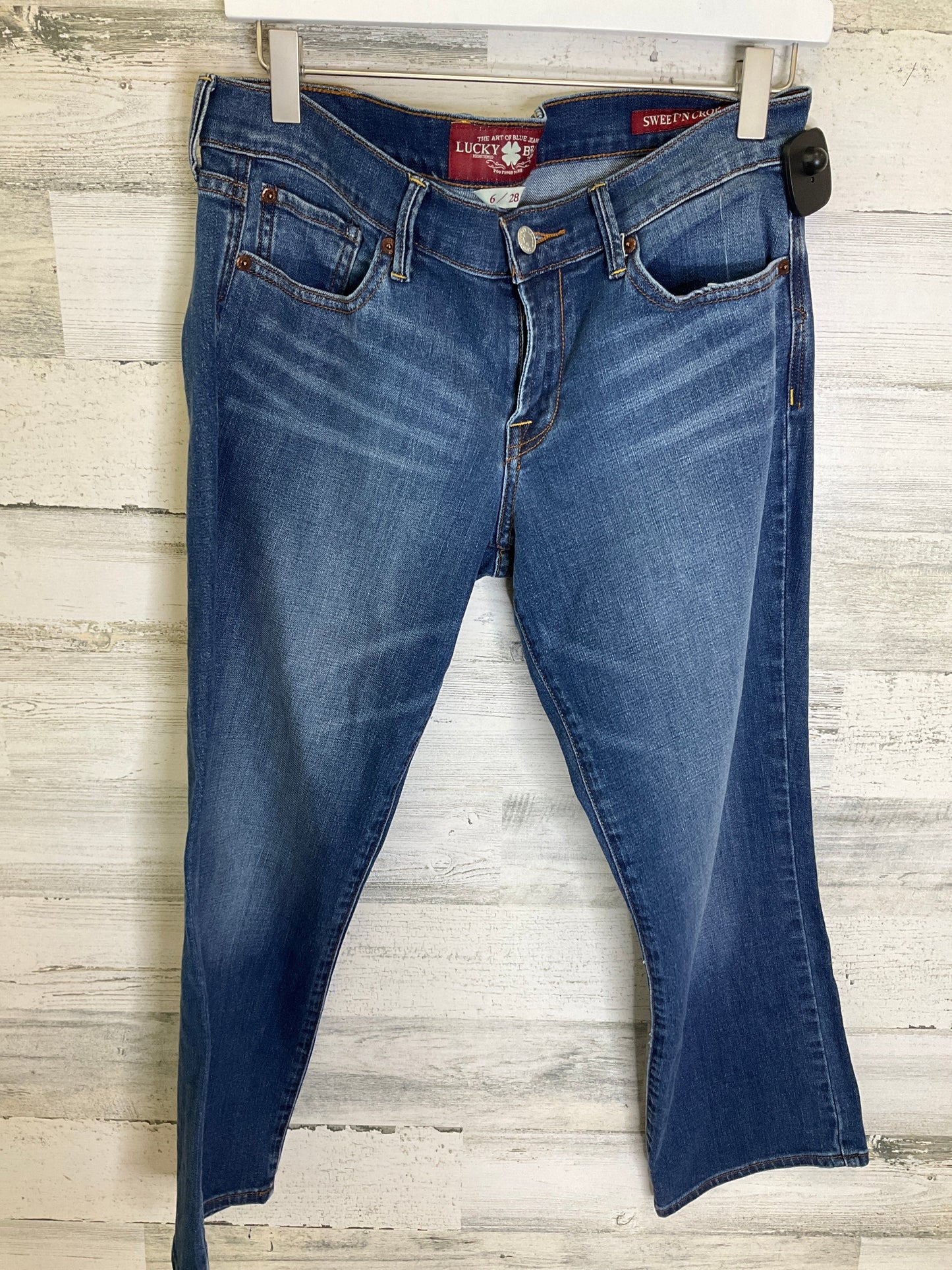 Blue Denim Jeans Cropped Lucky Brand, Size 6