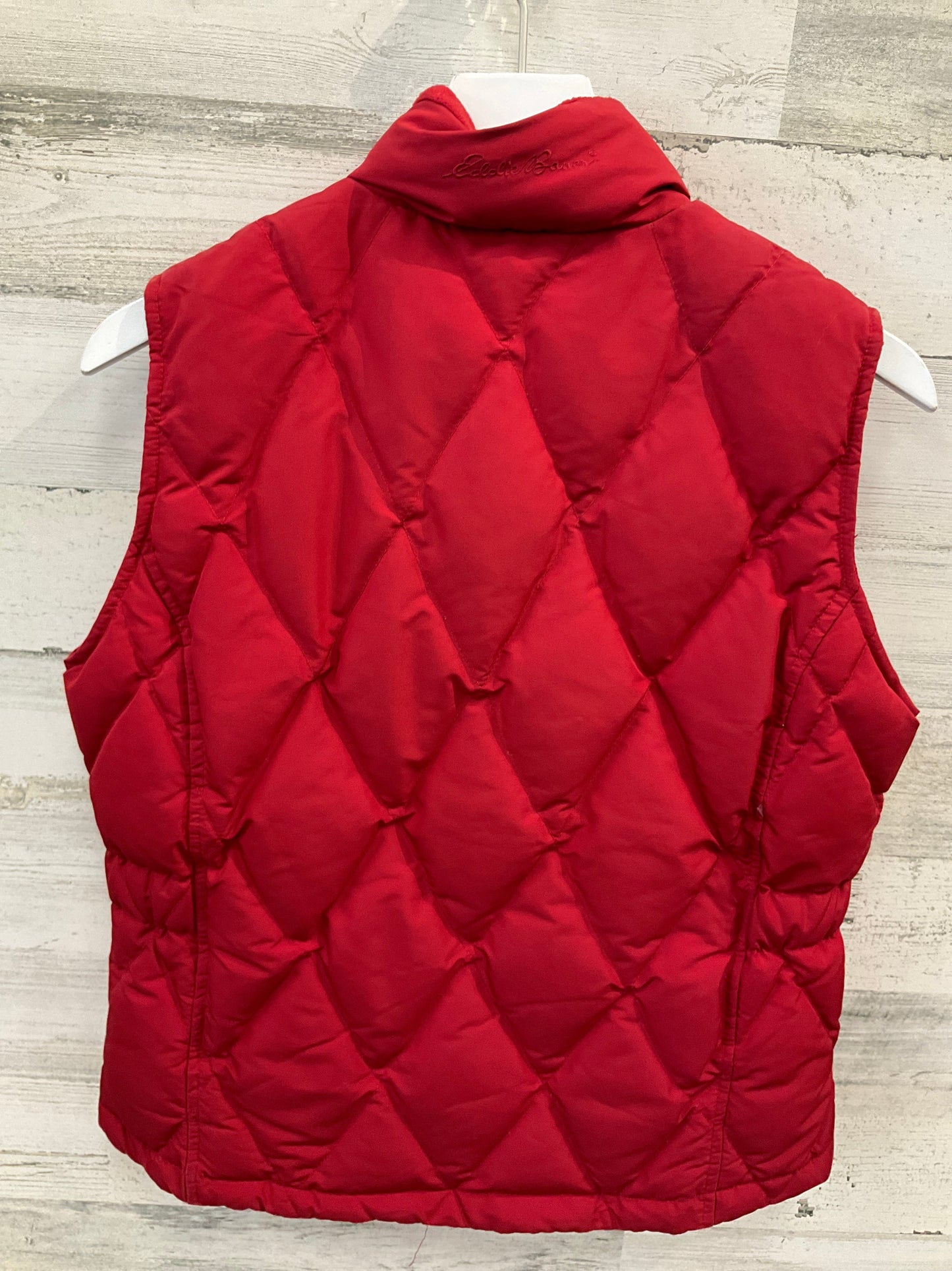 Vest Puffer & Quilted By Eddie Bauer In Red, Size: S