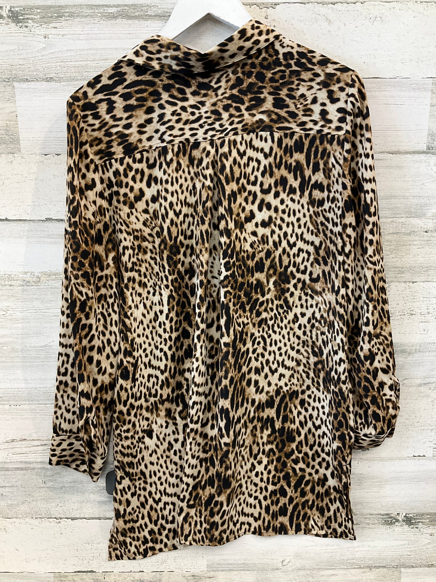 Blouse Long Sleeve By Chicos In Animal Print, Size: M