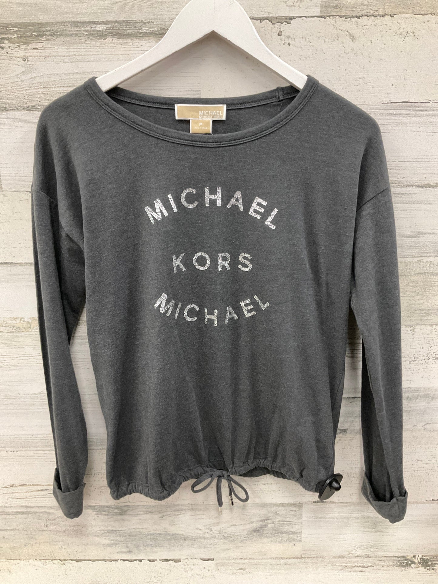 Top Long Sleeve By Michael Kors In Grey, Size: S