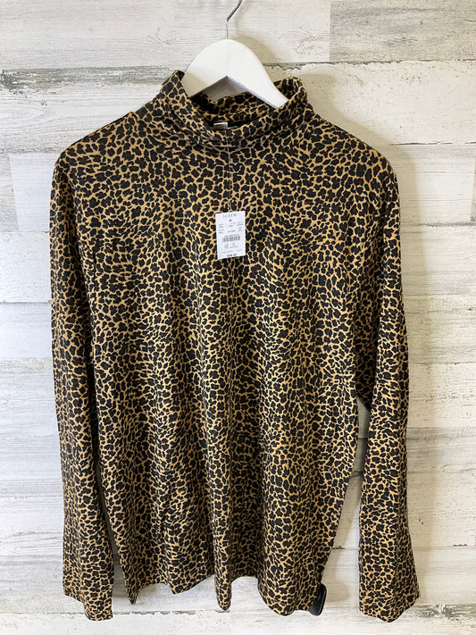 Top Long Sleeve By J. Crew In Animal Print, Size: Xxl