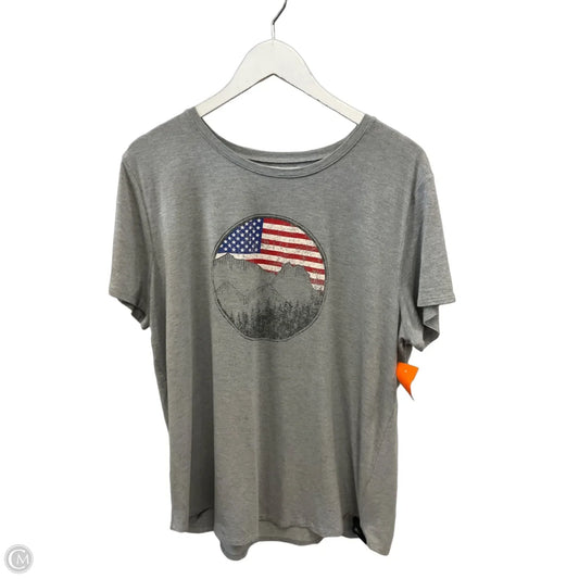 Top Short Sleeve By Maurices In Grey, Size: Xxl
