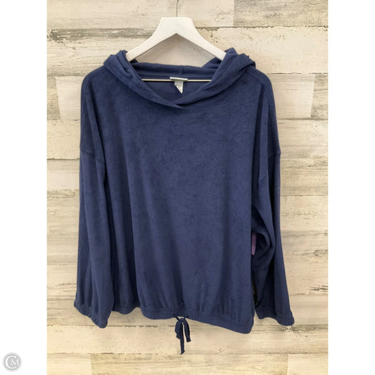 Sweatshirt Hoodie By Ava & Viv In Navy, Size: 2x