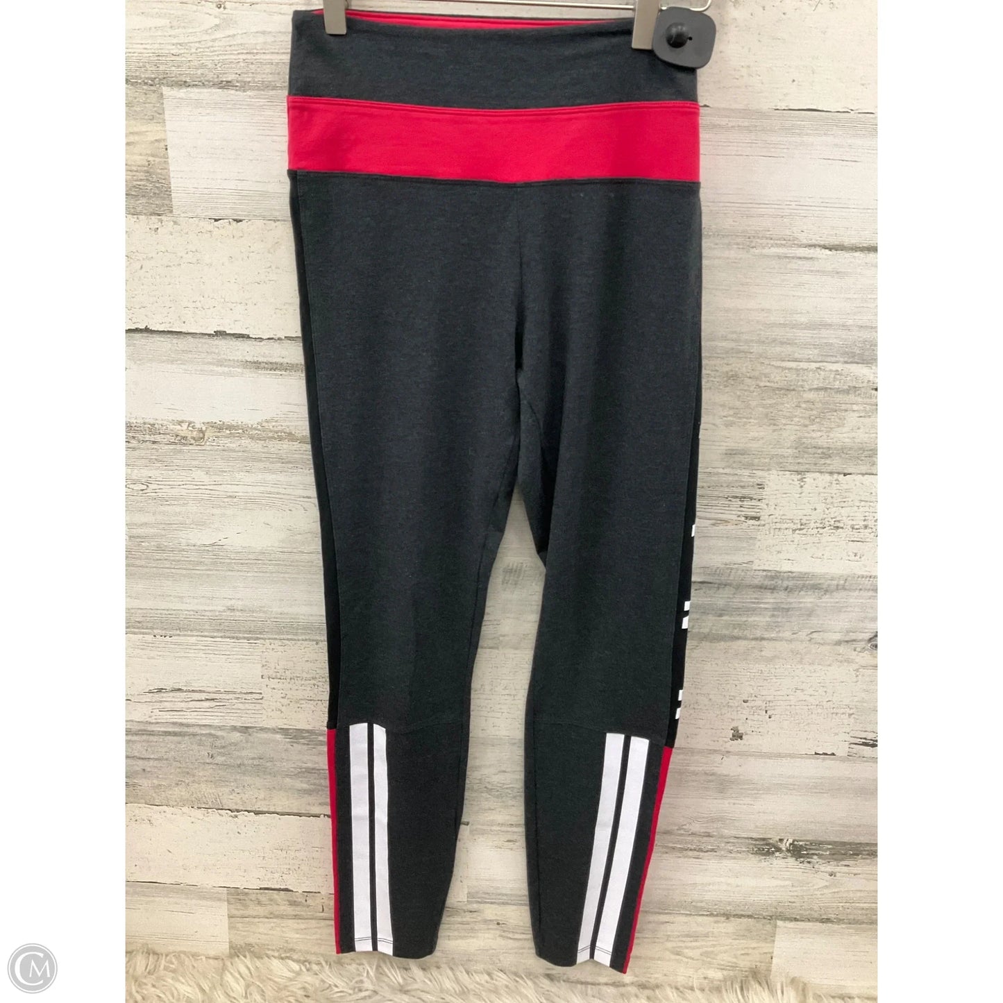Athletic Leggings By Pink In Black & Red, Size: M