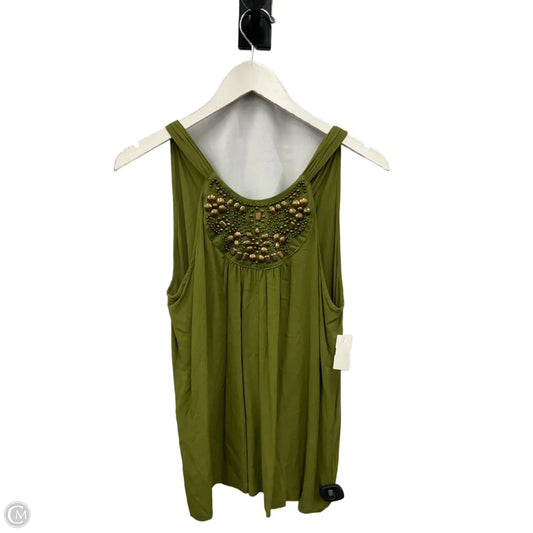 Top Sleeveless By Apt 9 In Green, Size: M