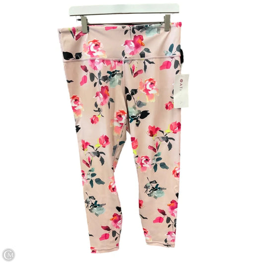 Athletic Leggings By Athleta In Floral Print, Size: L
