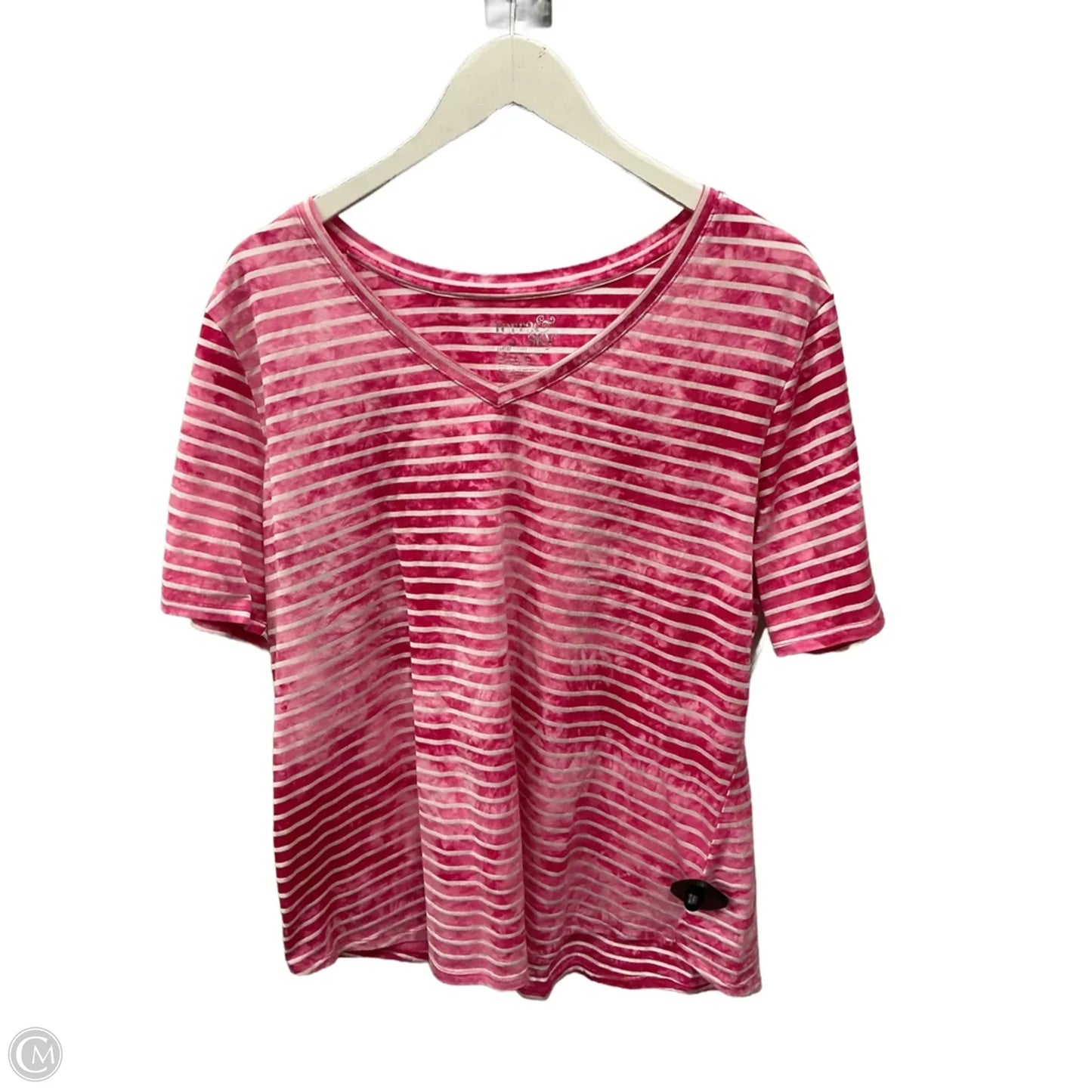 Top Short Sleeve By Terra & Sky In Pink, Size: 1x