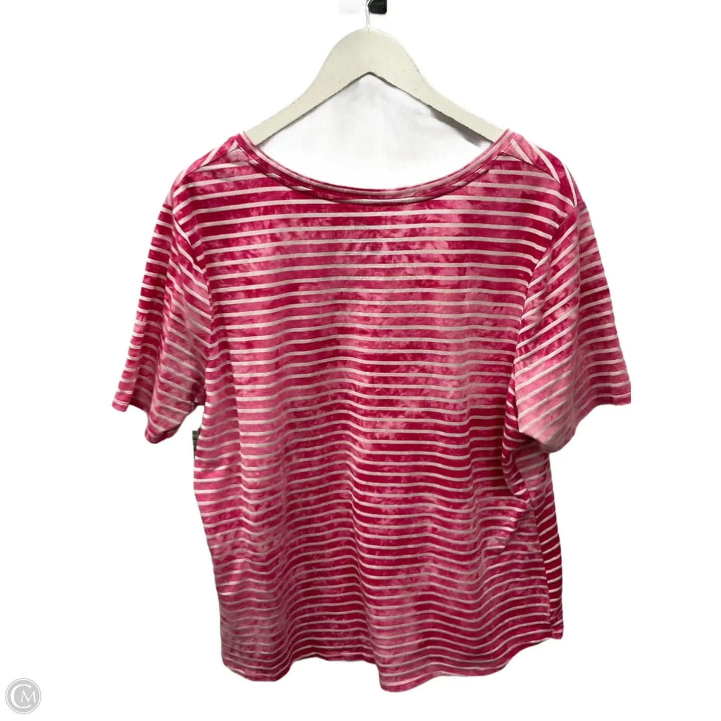 Top Short Sleeve By Terra & Sky In Pink, Size: 1x