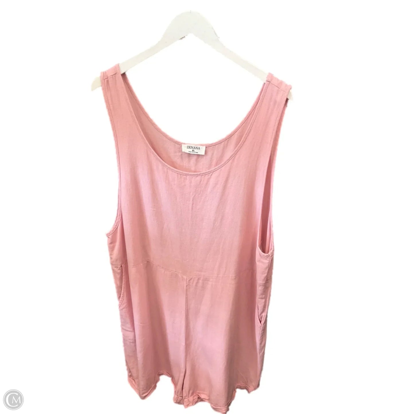 Romper By Zenana Outfitters In Pink, Size: Xl