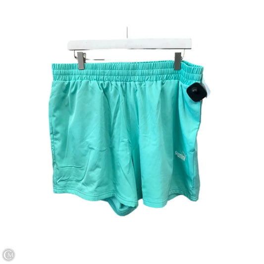 Athletic Shorts By Puma In Green, Size: Xl