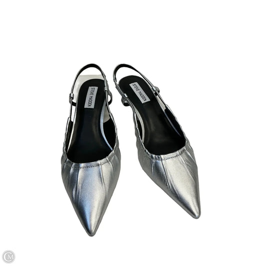 Shoes Heels Kitten By Steve Madden In Silver, Size: 8