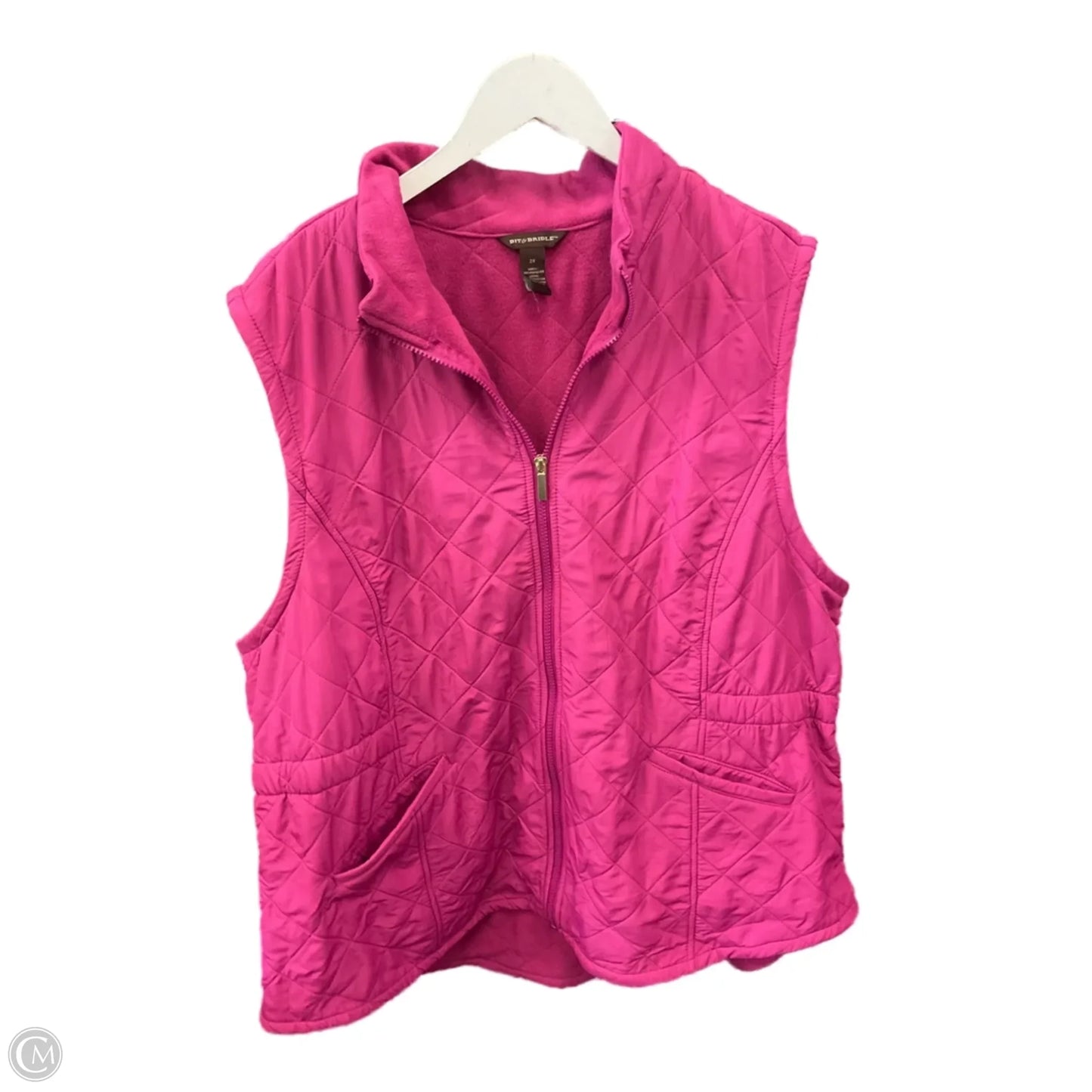 Vest Puffer & Quilted By Clothes Mentor In Pink, Size: 2x