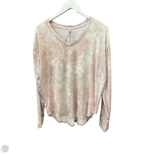 Athletic Top Long Sleeve Crewneck By Rbx In Pink, Size: L