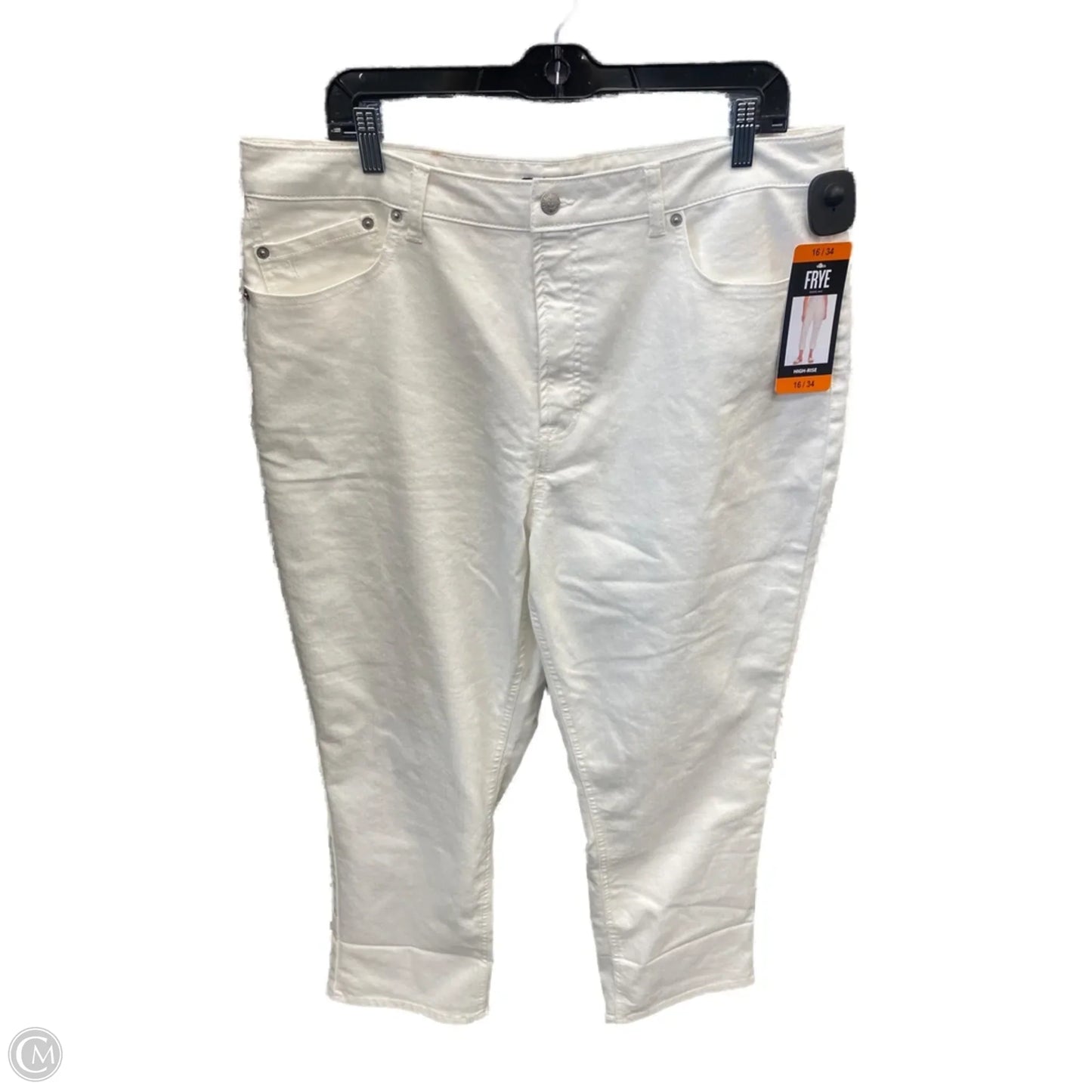 Jeans Designer By Frye In White, Size: 16