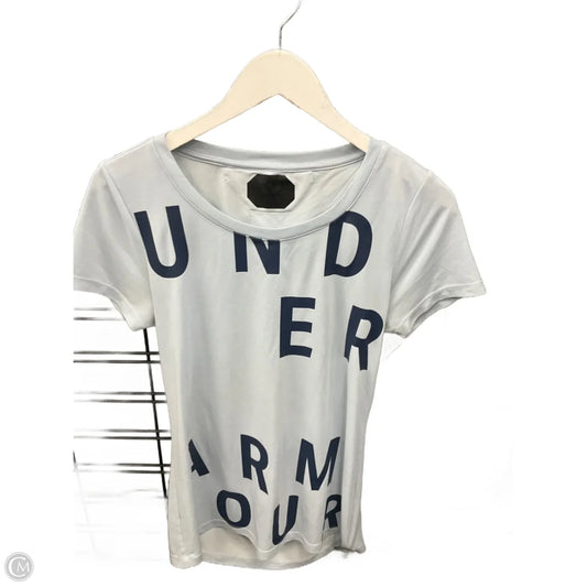 Athletic Top Long Sleeve Crewneck By Under Armour In Blue, Size: S