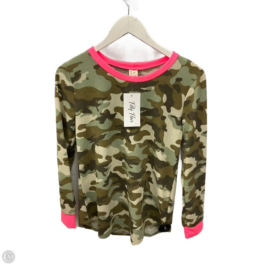 Top Long Sleeve By 7th Ray In Camouflage Print, Size: S