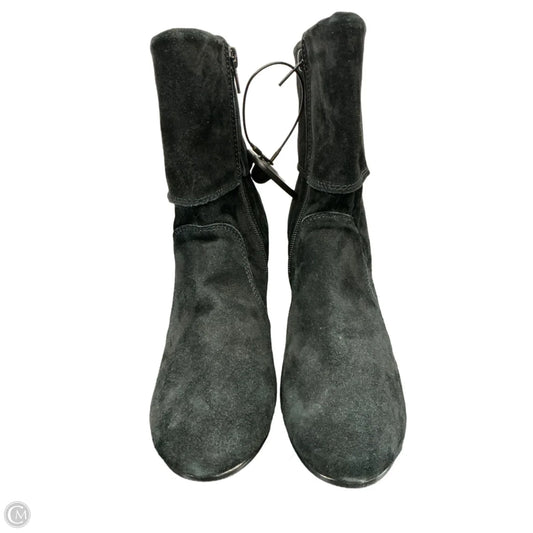 Boots Ankle Heels By Restricted In Black, Size: 6