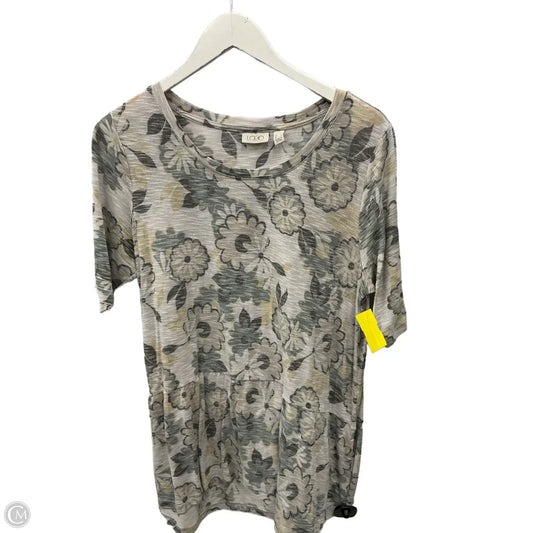 Tunic Short Sleeve By Logo In Grey, Size: M