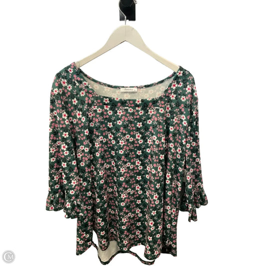 Top Short Sleeve By Clothes Mentor In Green, Size: 2x