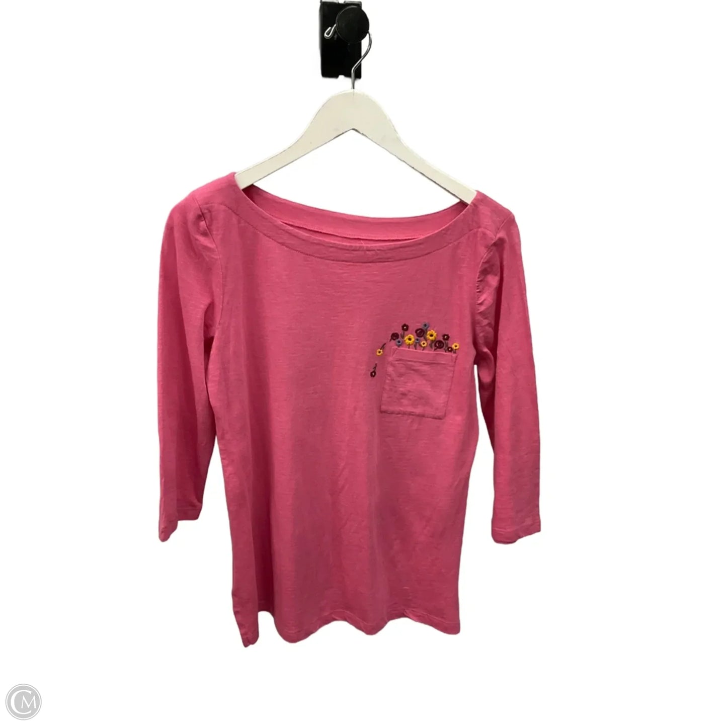 Top 3/4 Sleeve By Loft In Pink, Size: M