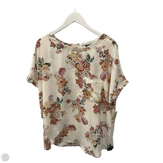 Top Short Sleeve By Buffalo David Bitton In Cream, Size: Xxl