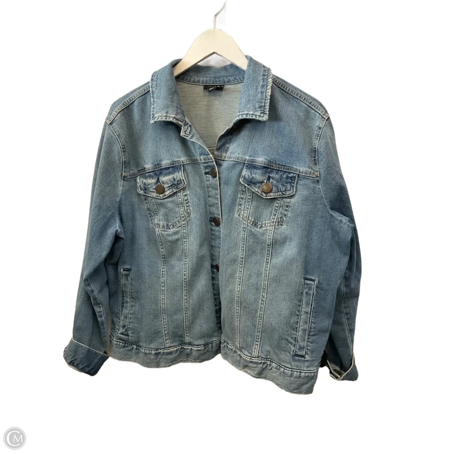 Jacket Denim By Ana In Blue Denim, Size: Xl