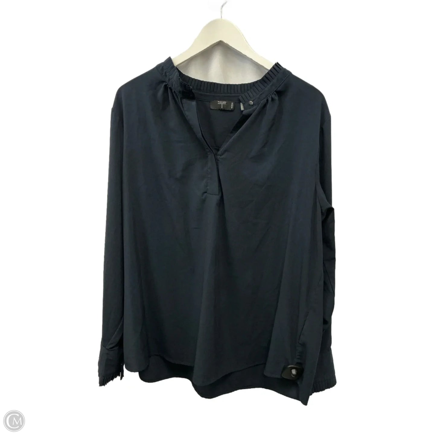Top Long Sleeve By T Tahari In Navy, Size: 1x