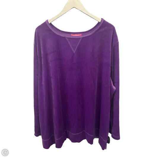 Top Long Sleeve By Woman Within In Purple, Size: 3x