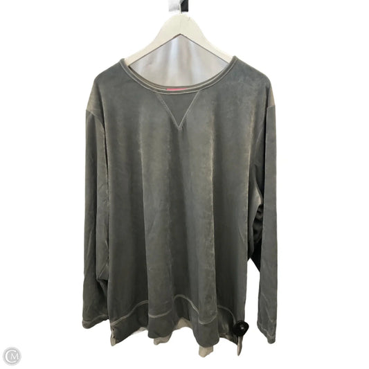 Top Long Sleeve By Woman Within In Grey, Size: 3x