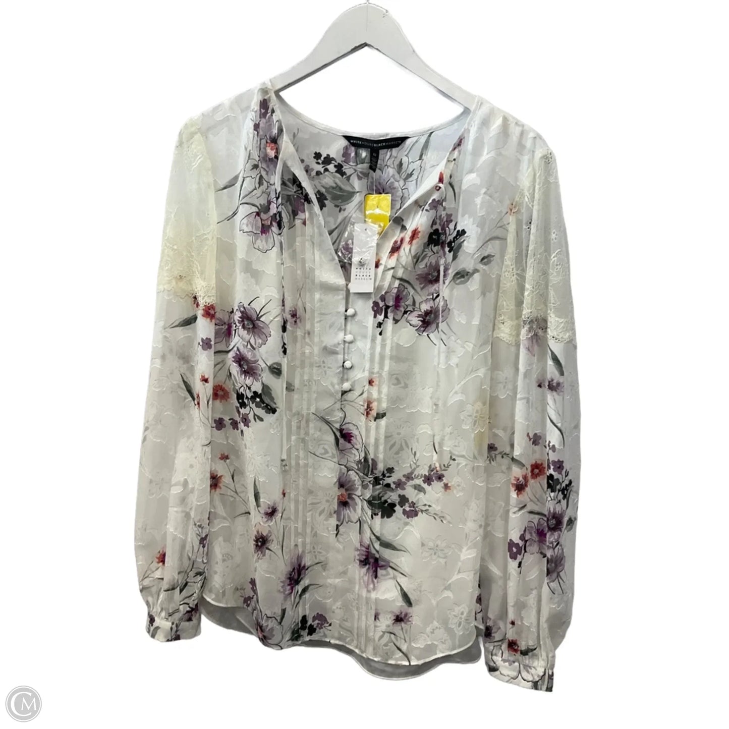 Top 2pc Long Sleeve By White House Black Market In White, Size: L