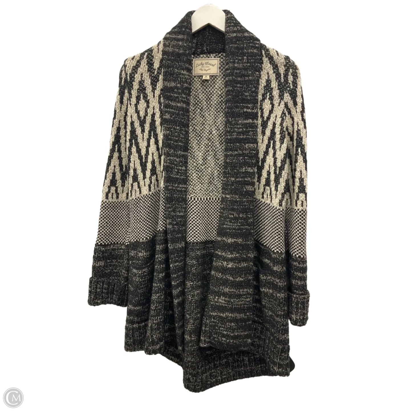 Sweater Cardigan By Lucky Brand In Black, Size: M