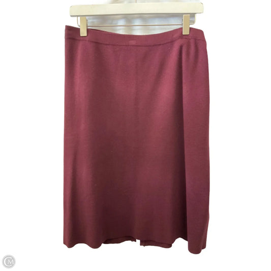 Skirt Midi By Clothes Mentor In Maroon, Size: 2x