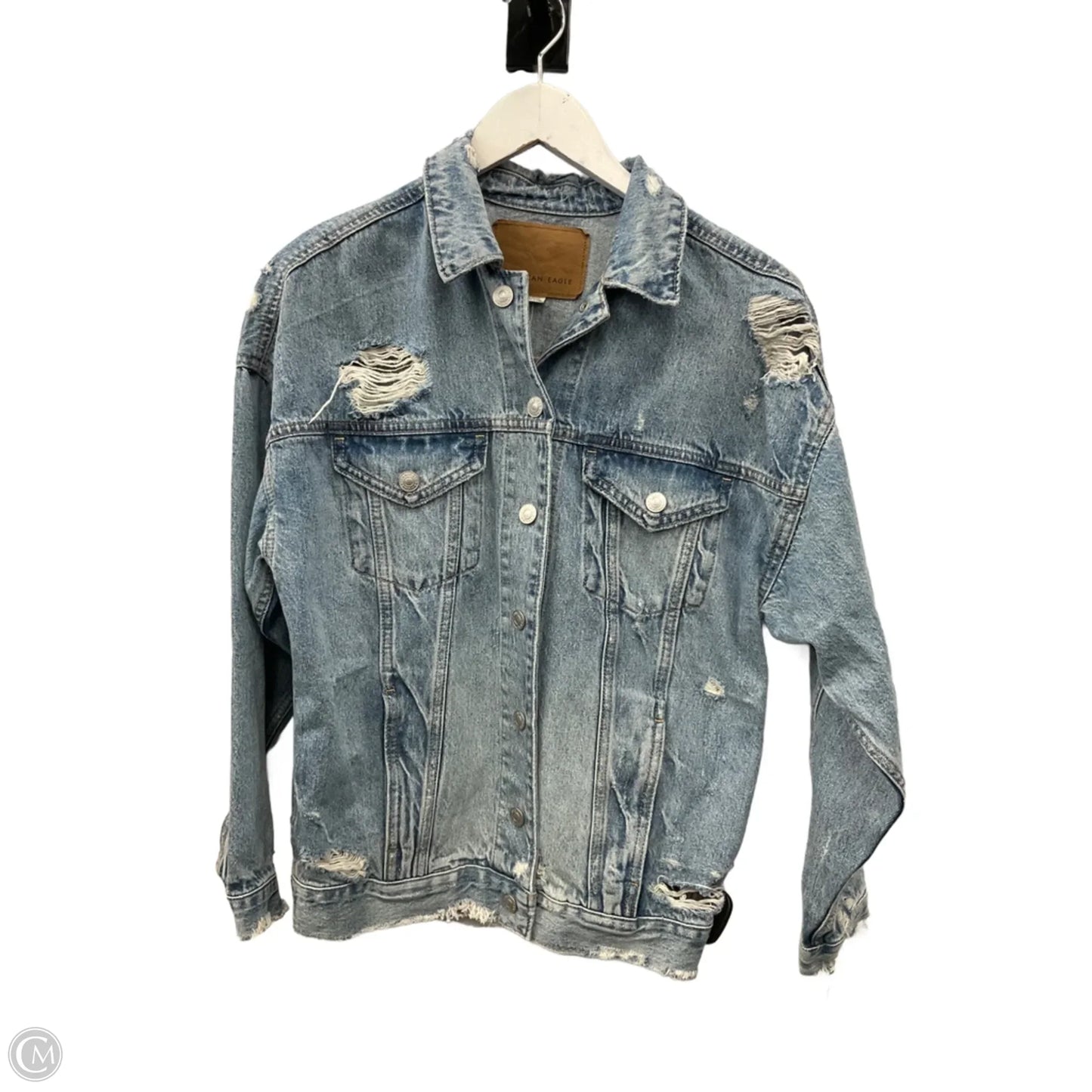 Jacket Denim By American Eagle In Blue Denim, Size: Xs