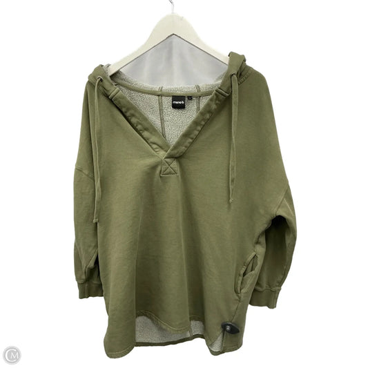 Sweatshirt Hoodie By Mono B In Green, Size: L