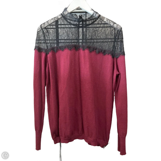 Top Long Sleeve By Jennifer Lopez In Red, Size: Xl