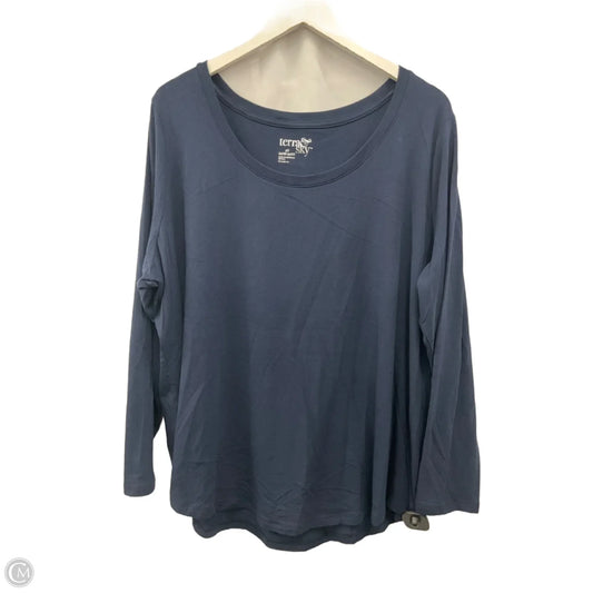 Top Long Sleeve Basic By Terra & Sky In Navy, Size: 2x