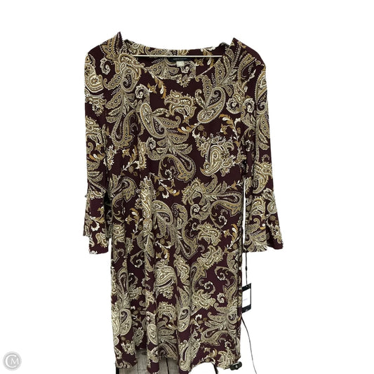 Dress Casual Midi By Tommy Hilfiger In Purple, Size: 1x