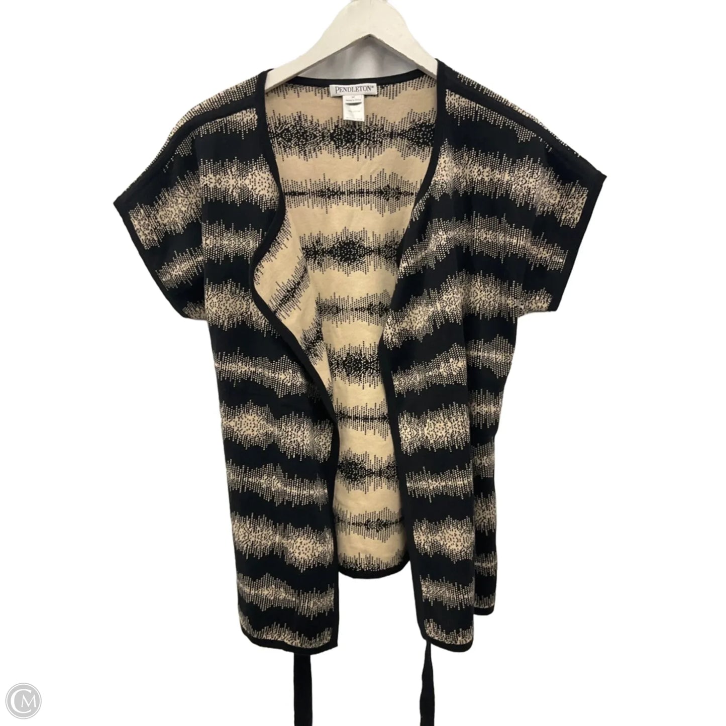 Cardigan By Pendleton In Black & Cream, Size: M