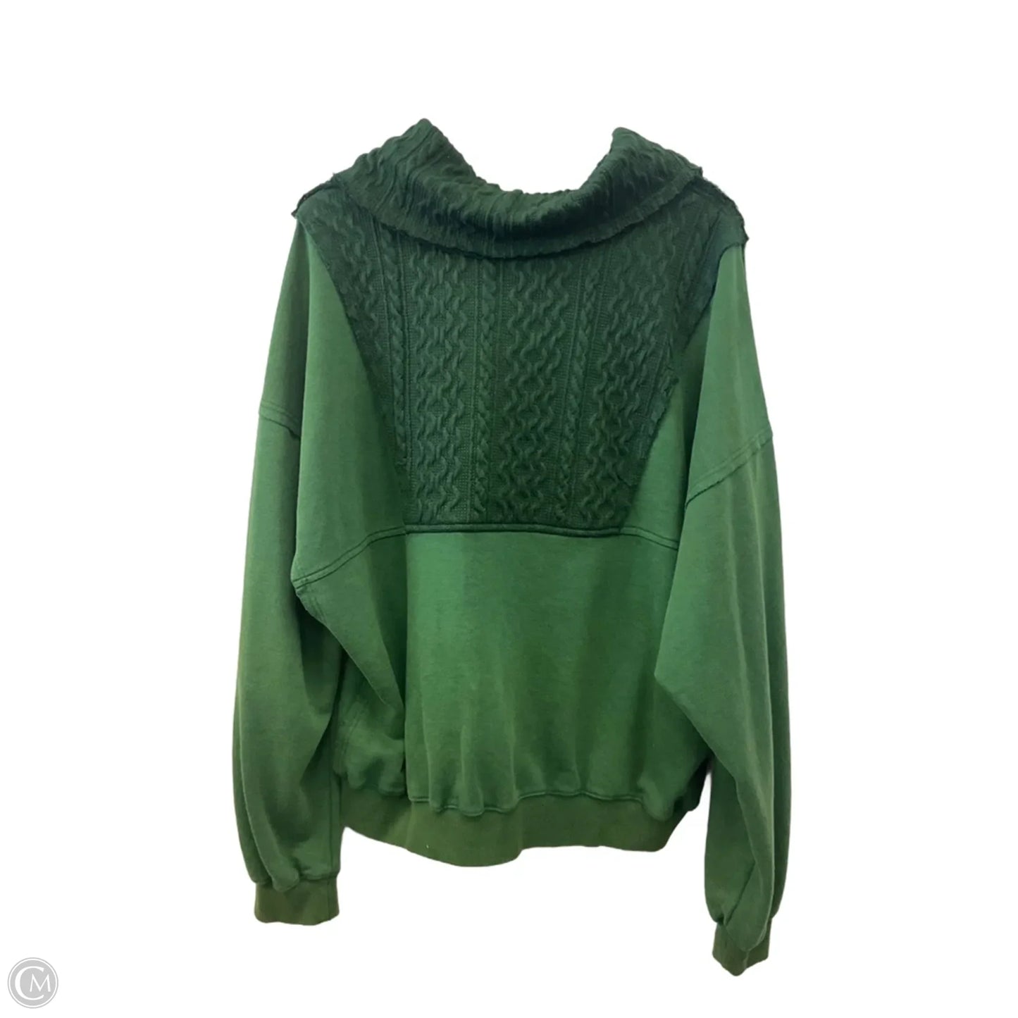 Sweatshirt Collar By Oddi In Green, Size: 1x