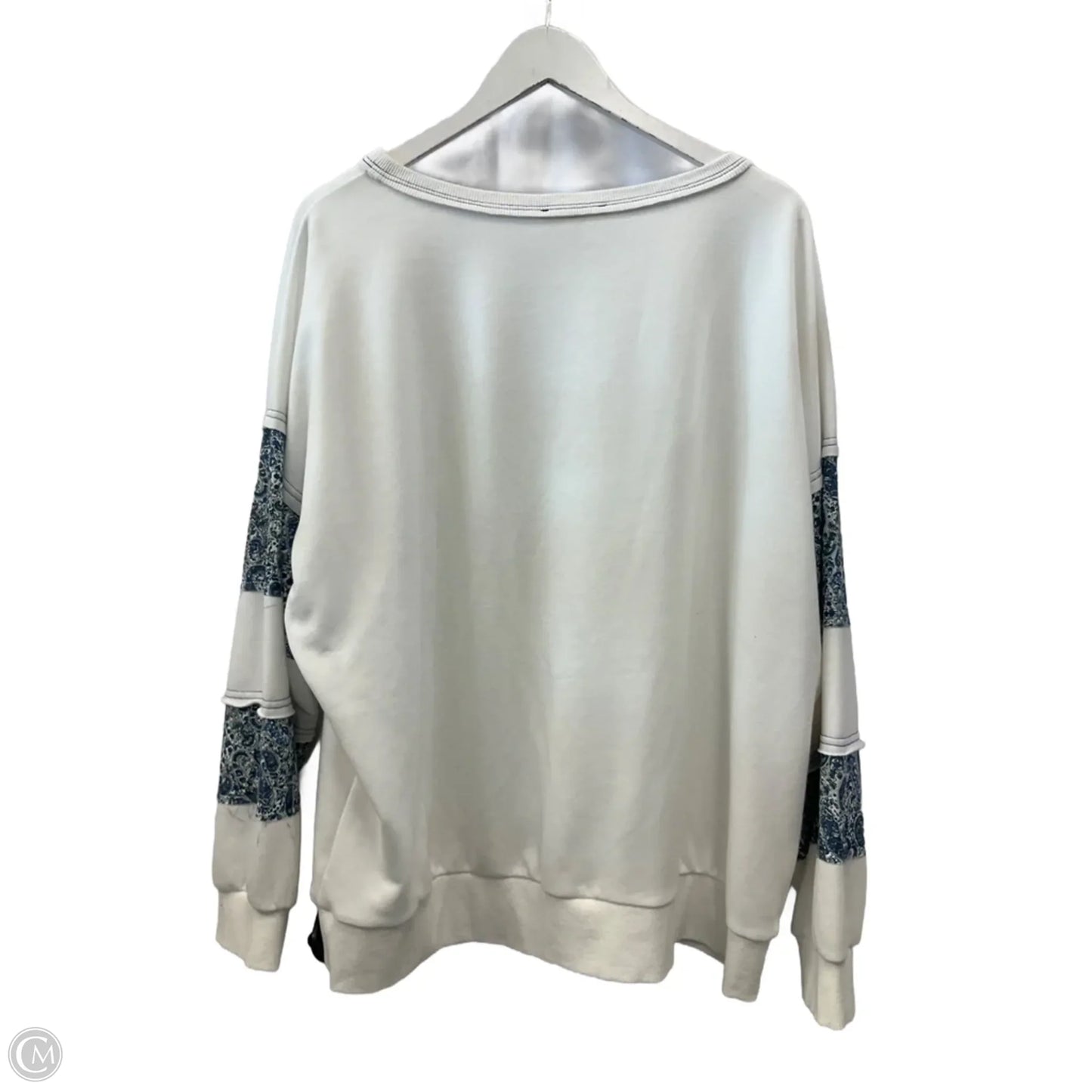 Sweatshirt Crewneck By Oddi In White, Size: 1x