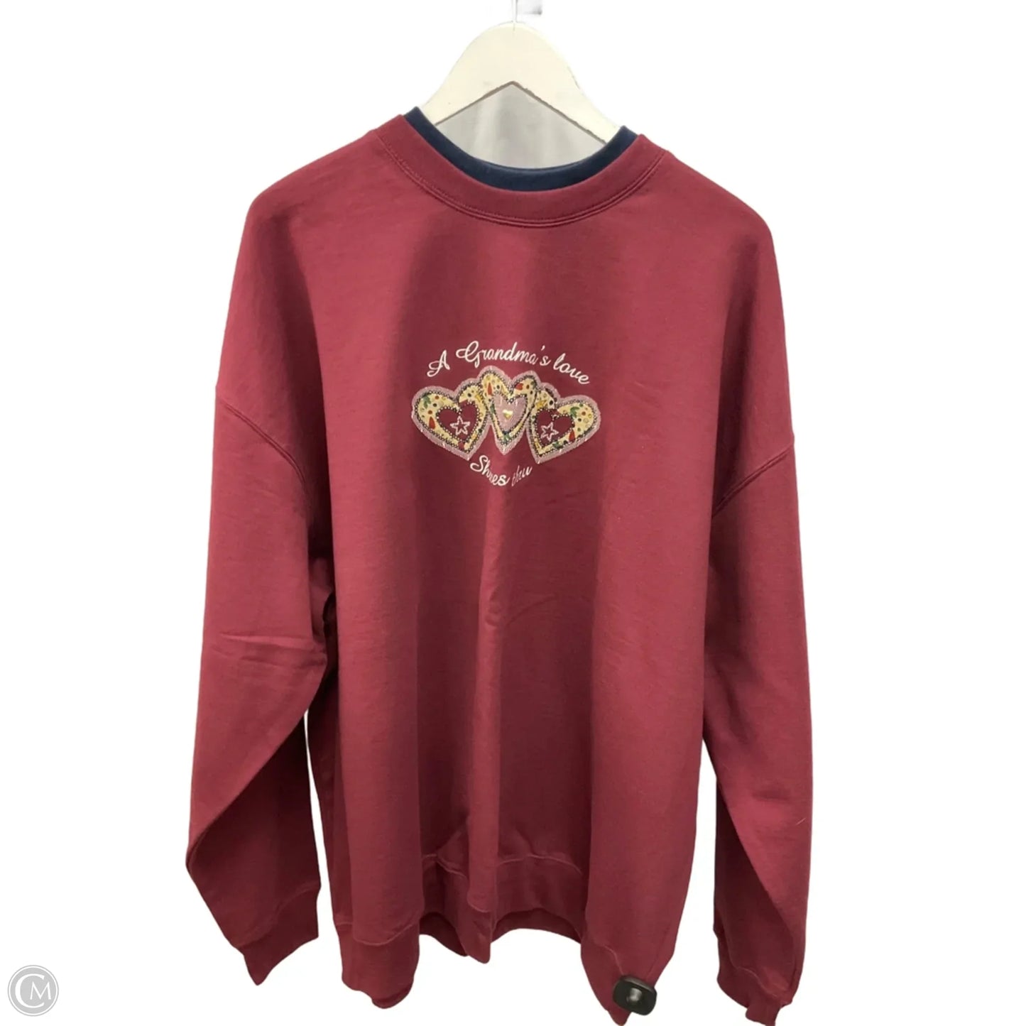 Sweatshirt Collar By Clothes Mentor In Red, Size: 3x