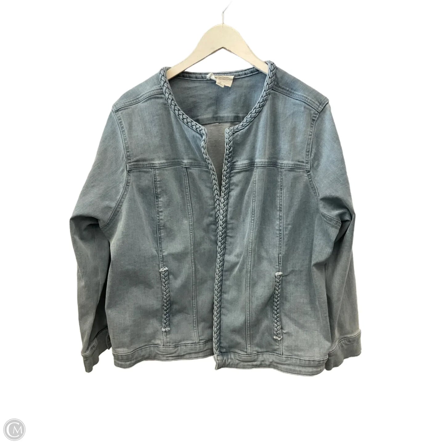 Jacket Denim By Clothes Mentor In Blue Denim, Size: 2x