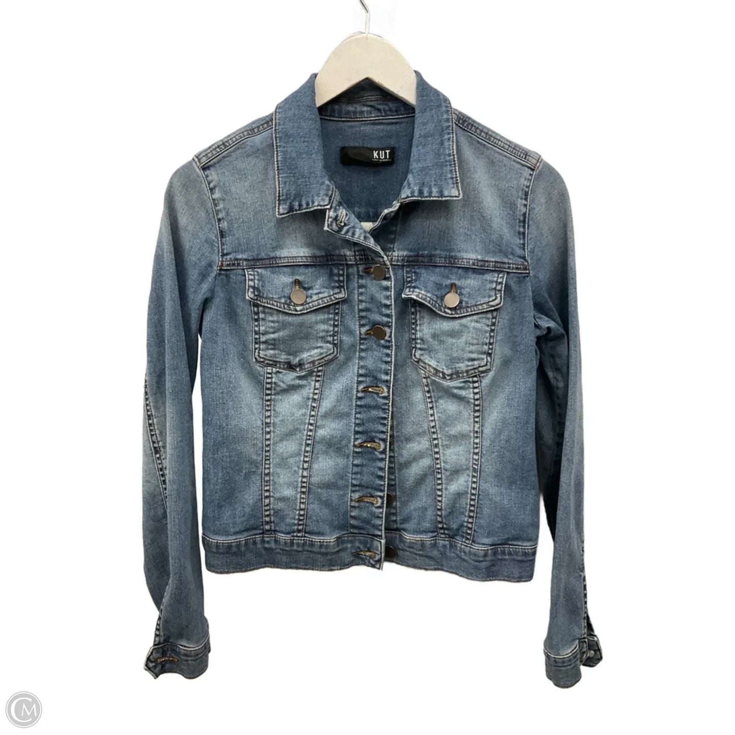 Jacket Denim By Kut In Blue Denim, Size: S