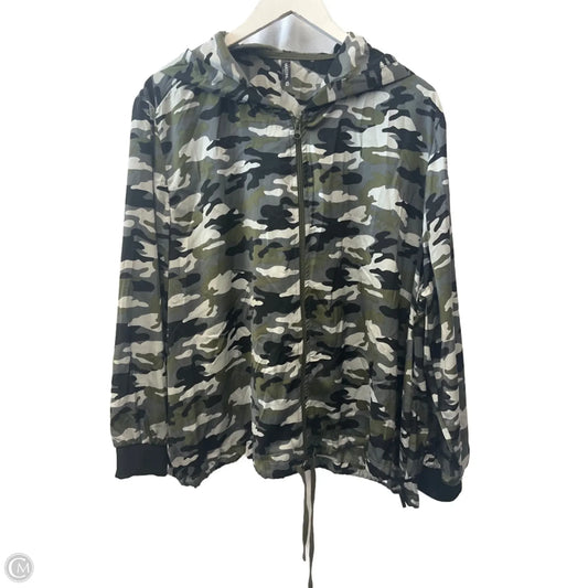 Athletic Jacket By Massini In Camouflage Print, Size: 3x