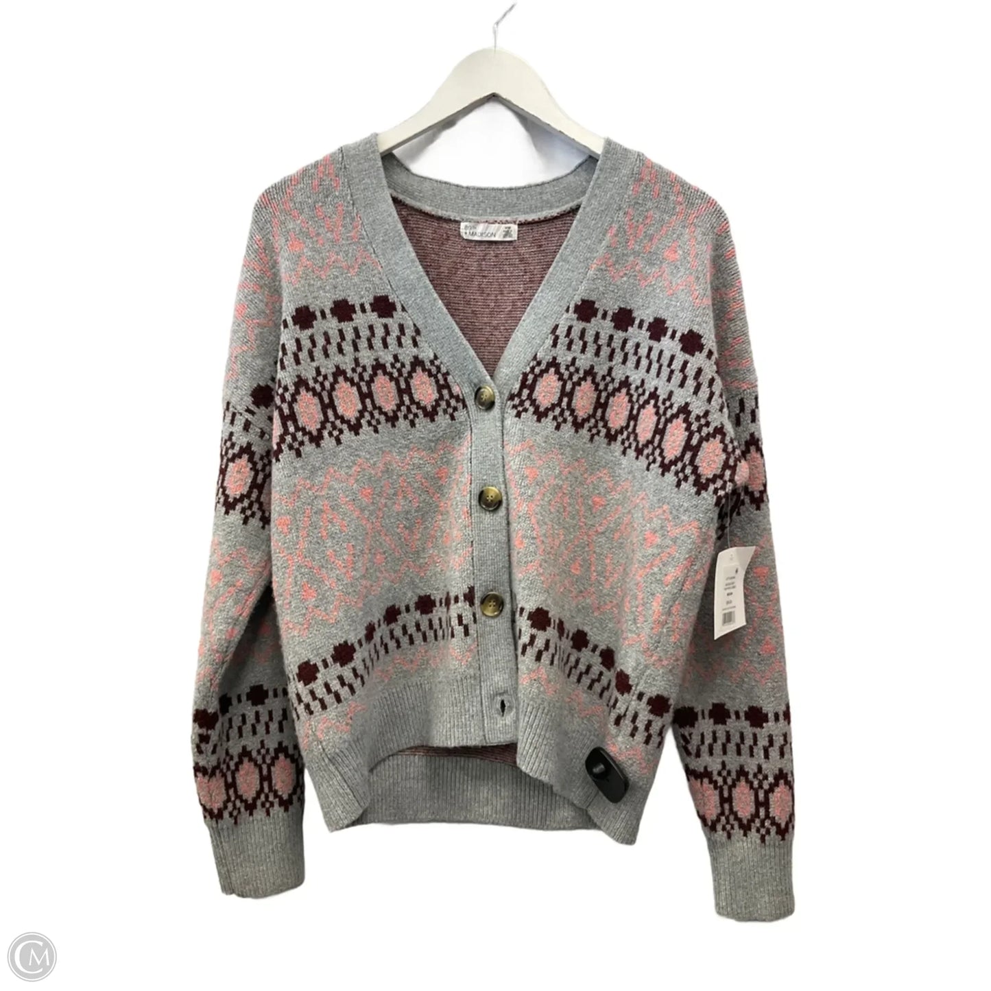 Sweater Cardigan By 89th And Madison In Grey, Size: M