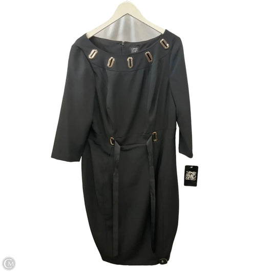 Dress Casual Midi By Clothes Mentor In Black, Size: Xl