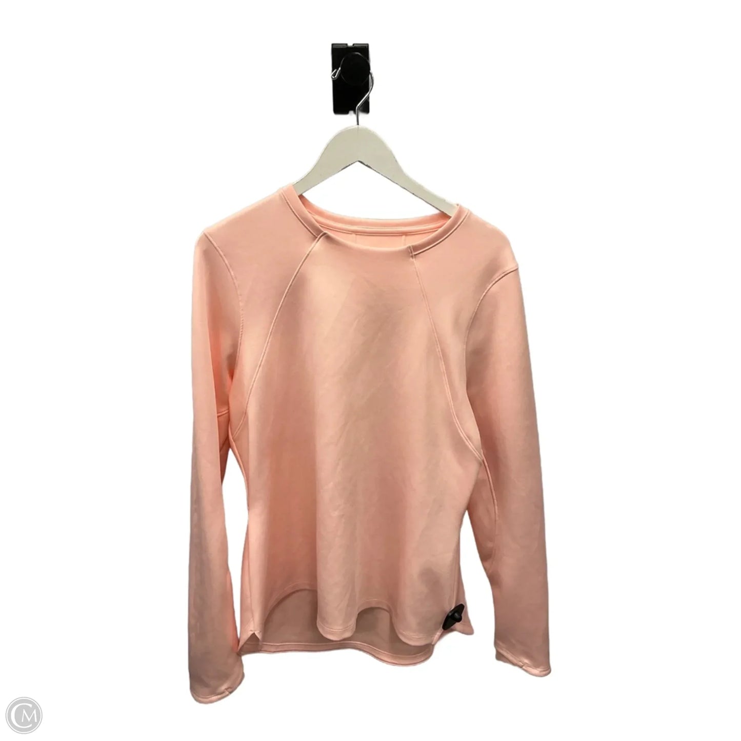 Athletic Top Long Sleeve Crewneck By Under Armour In Peach, Size: Xl