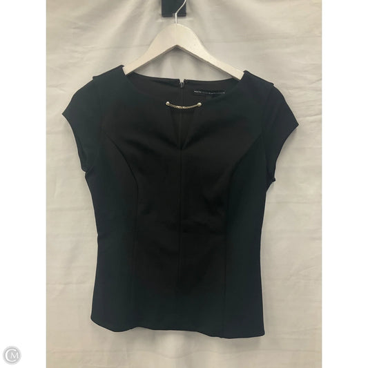 Top Short Sleeve By White House Black Market In Black, Size: S
