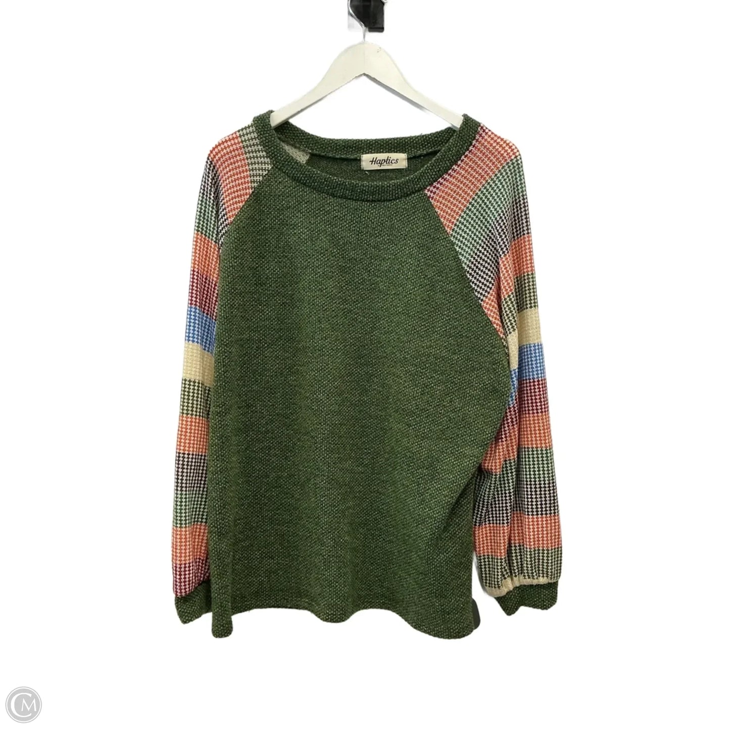 Top Long Sleeve By Haptics In Green, Size: L