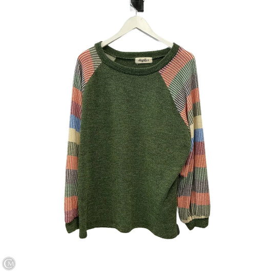 Top Long Sleeve By Haptics In Green, Size: L